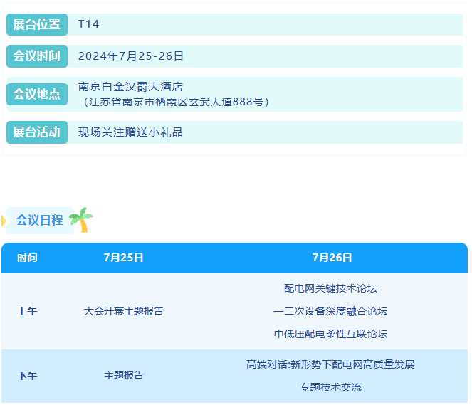 置恒第十四屆配電技術(shù)應用大會站位信息